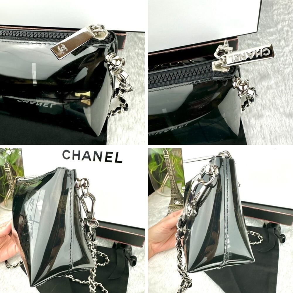 CHANEL Windows Clear and black pouch crossbody, fanny pack, bum bag! RARE! - Picture 10 of 15